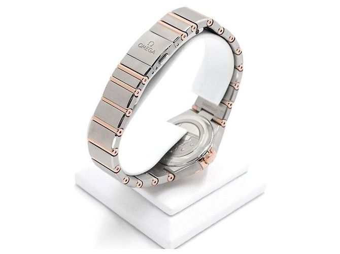 Omega Relógio de quartzo feminino New Constellation em combinação de aço e ouro Prata - vista 5