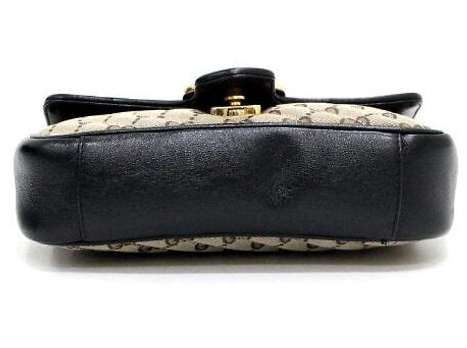 Marmont Gucci Mini Sac à Épaule et Sac Bandoulière en Toile avec Chaîne Dorée - vue 9