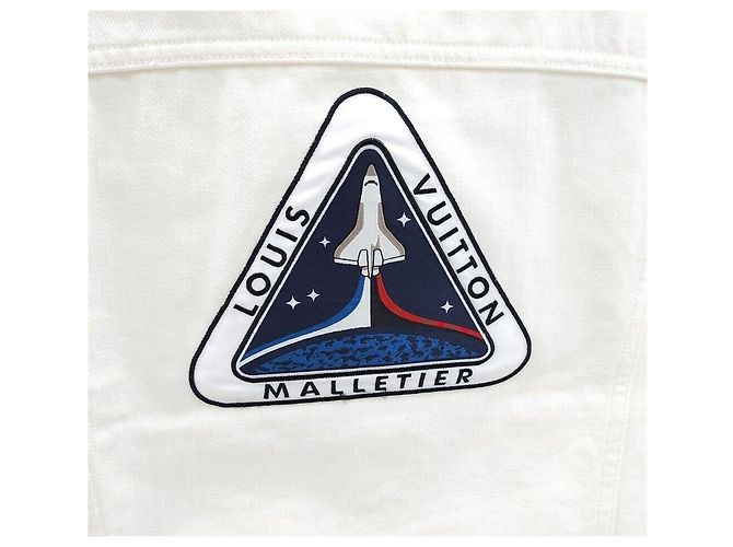 Louis Vuitton Giacca di jeans con patch ricamati Argento - vista 5