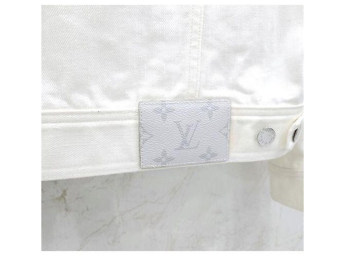 Louis Vuitton Giacca di jeans con patch ricamati Argento - vista 6