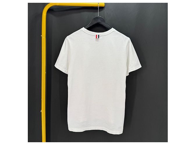 Thom Browne Three Stripes Kurzarm-T-Shirt Weiß - Ansicht 11