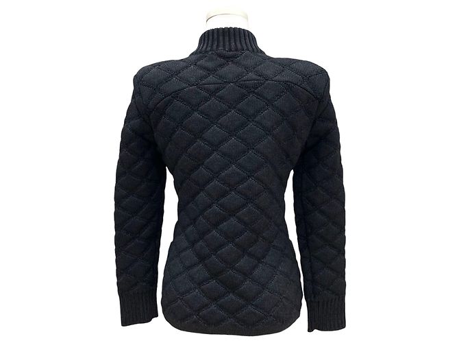 Chanel Jaqueta de malha com zíper Preto - vista 3