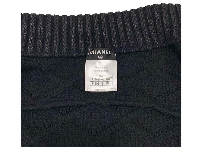 Chanel Jaqueta de malha com zíper Preto - vista 5