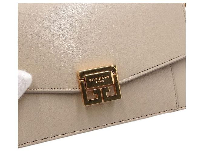 Givenchy Borsa a tracolla e crossbody in pelle beige con catena Marrone - vista 10