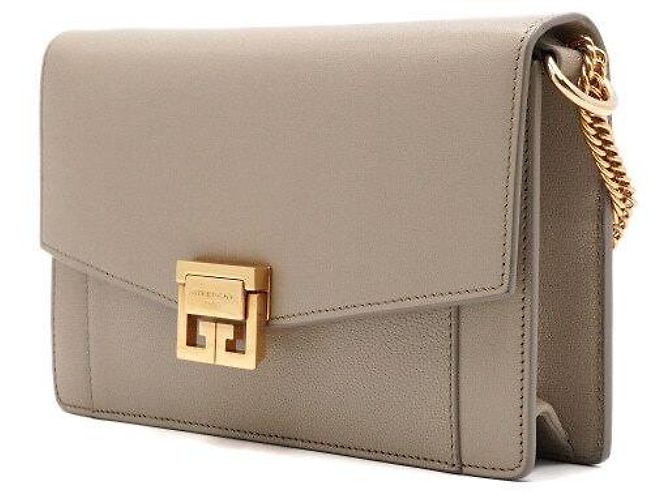 Givenchy Borsa a tracolla e crossbody in pelle beige con catena Marrone - vista 2