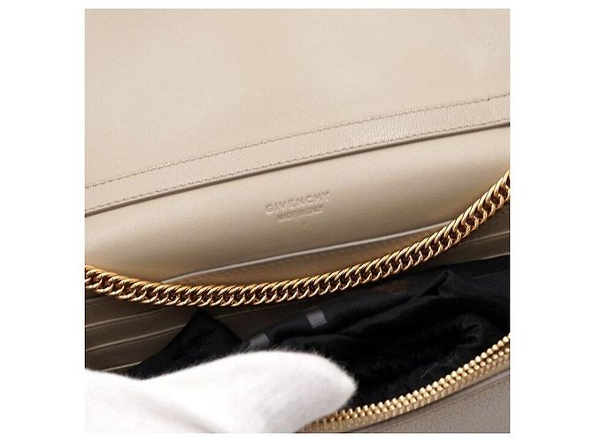 Givenchy Borsa a tracolla e crossbody in pelle beige con catena Marrone - vista 7