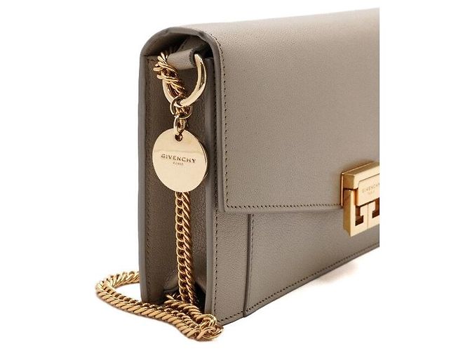 Givenchy Borsa a tracolla e crossbody in pelle beige con catena Marrone - vista 9