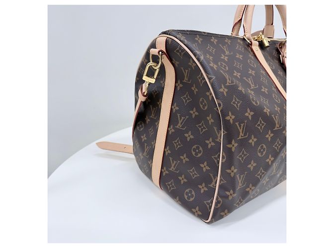 Louis Vuitton Borsa a tracolla Monogram Keepall Boston Nera Nero - vista 2