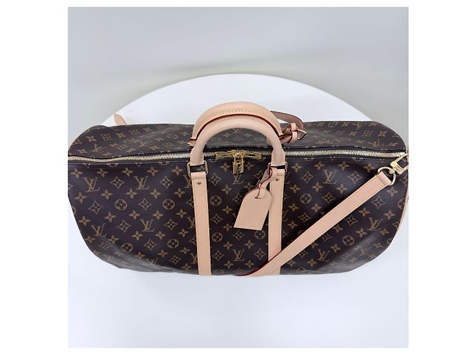 Louis Vuitton Borsa a tracolla Monogram Keepall Boston Nera Nero - vista 4