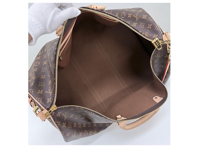 Louis Vuitton Borsa a tracolla Monogram Keepall Boston Nera Nero - vista 6