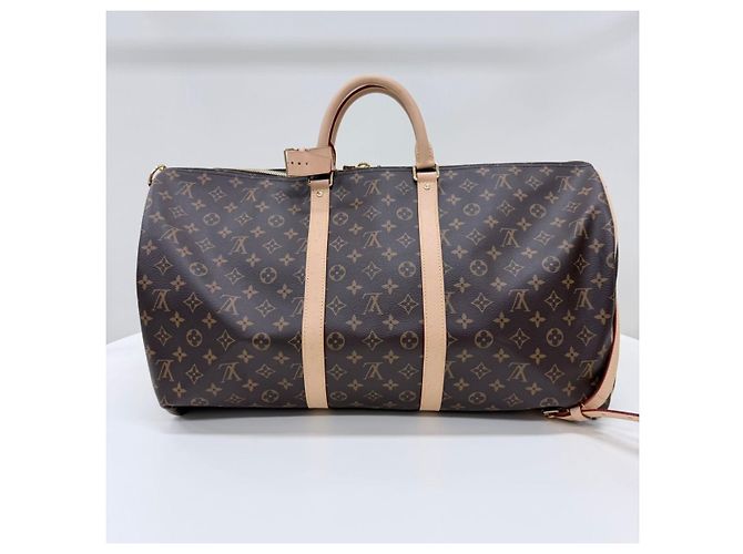 Louis Vuitton Borsa a tracolla Monogram Keepall Boston Nera Nero - vista 8