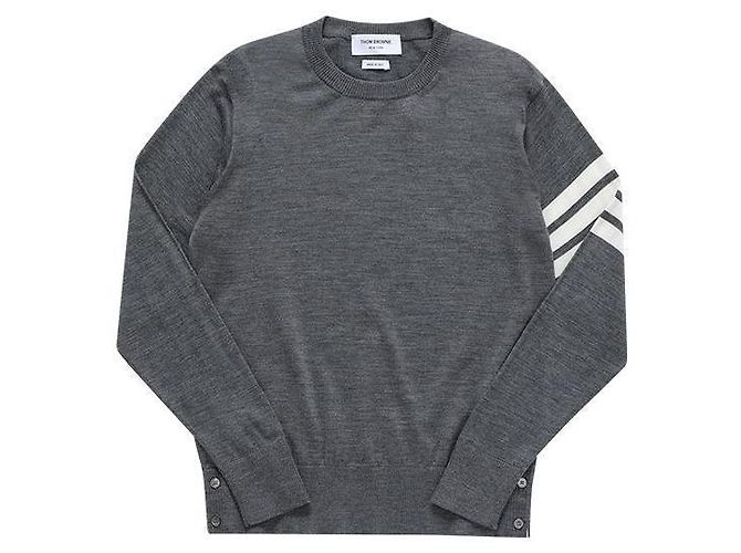 Thom Browne Strickpullover aus Merinowolle mit Bar-Streifen für Herren Braun - Ansicht 3