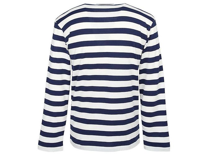 Comme Des Garcons Langarm-T-Shirt mit roten Applikationen, Strassstreifen AX (Unisex) - Ansicht 3
