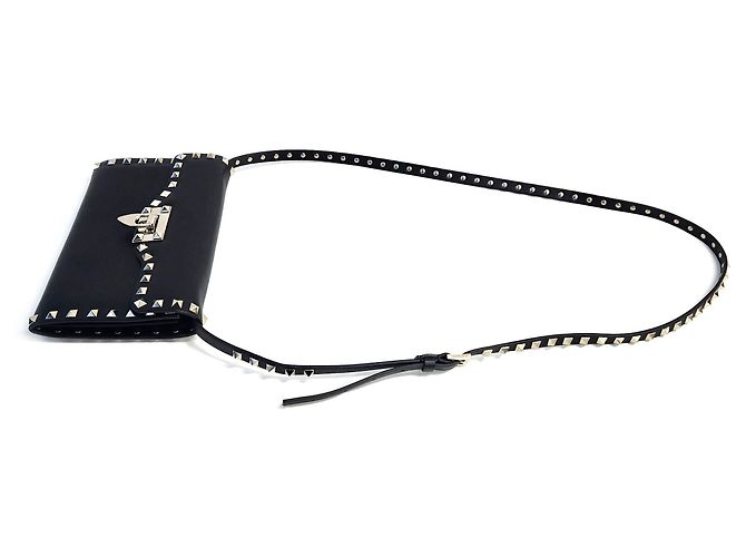 Valentino Borsa a tracolla piccola Rockstud in pelle nera Nero - vista 8