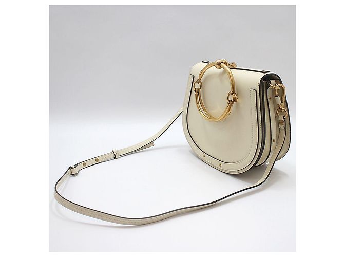 Chloé Borsa a tracolla e crossbody Nile Medium Bracelet Bianco - vista 3