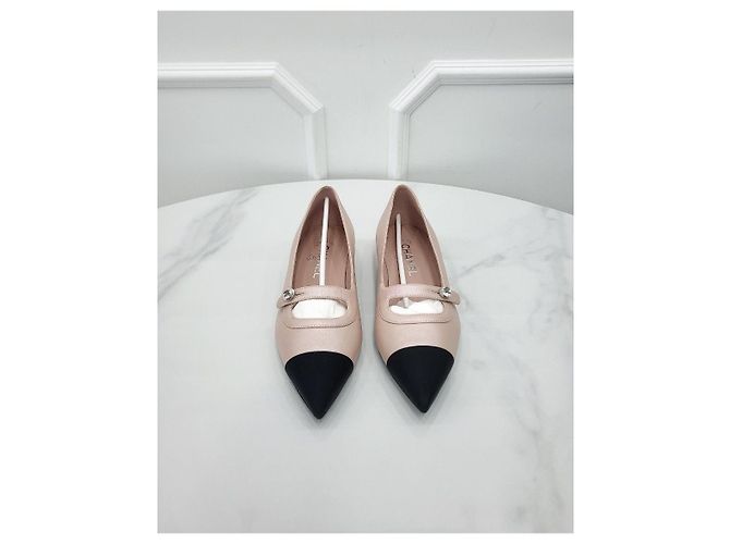 Chanel Scarpe basse Stiletto Two-Tone Pearl New Argento - vista 2