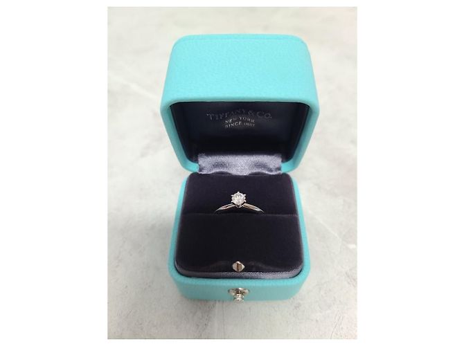 Tiffany & Co Tiffany Platinum Tiffany Setting Verlobungsring Silber - Ansicht 4