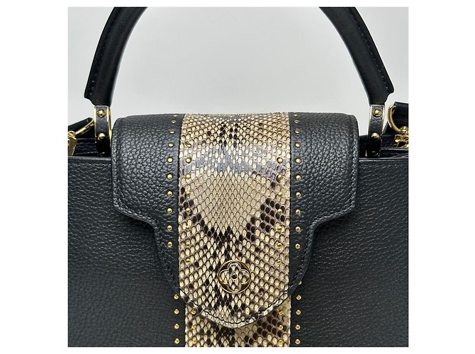 Louis Vuitton Capucines MM Python Black - view 10