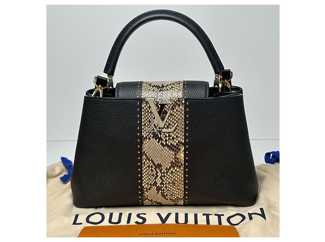 Louis Vuitton Capucines MM Python Black - view 2