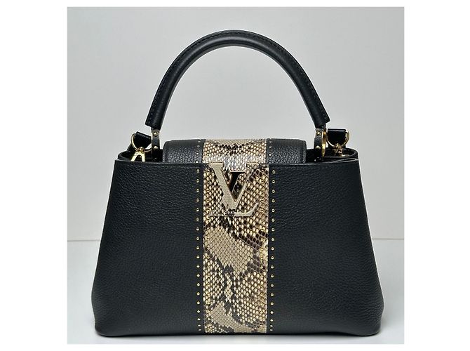 Louis Vuitton Capucines MM Python Black - view 3