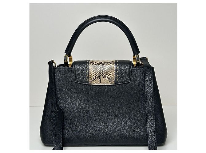 Louis Vuitton Capucines MM Python Black - view 9