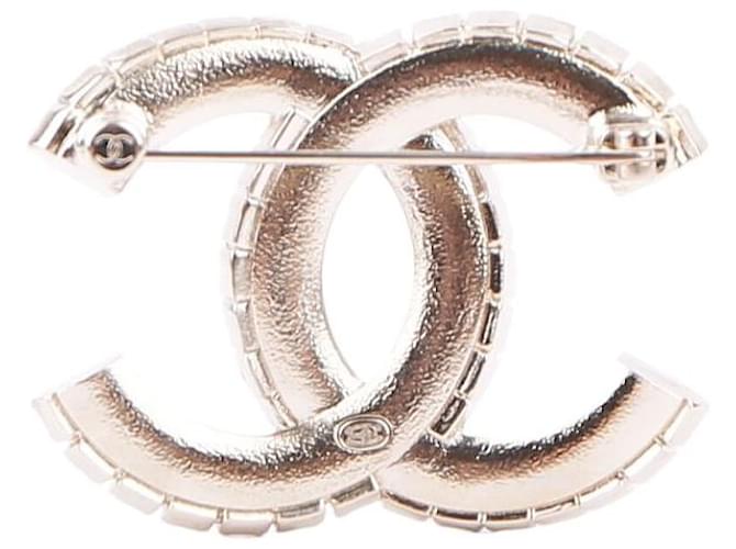 Chanel Spilla CC Logo con Cristalli Multicolore - vista 5