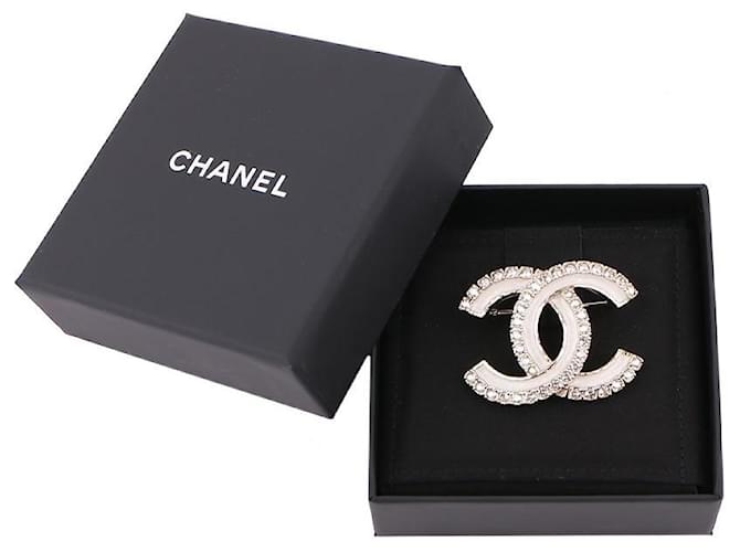 Chanel Spilla CC Logo con Cristalli Multicolore - vista 8