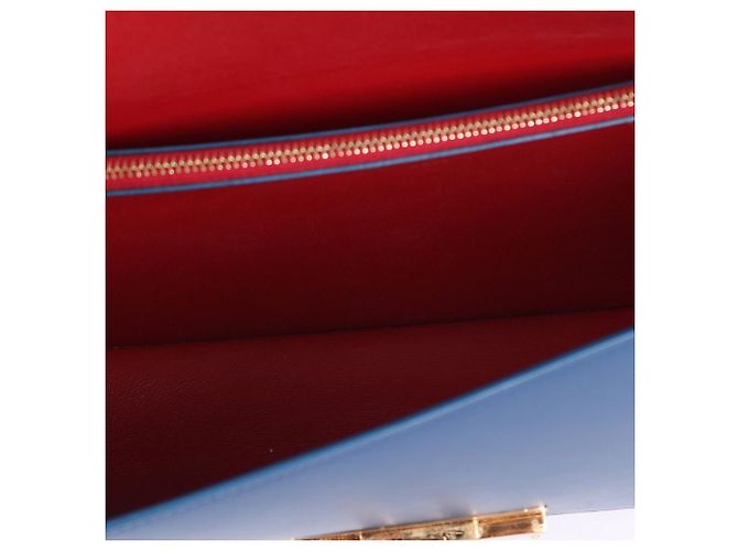 Borsa a tracolla Salvatore Ferragamo Gancini Gold Eileen Blue - vista 10
