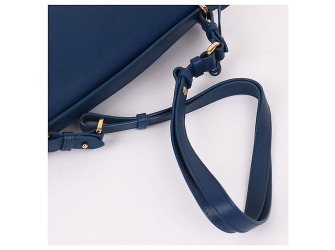 Borsa a tracolla Salvatore Ferragamo Gancini Gold Eileen Blue - vista 6