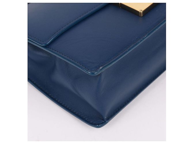 Borsa a tracolla Salvatore Ferragamo Gancini Gold Eileen Blue - vista 8