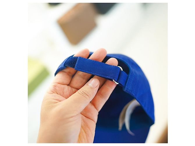 Gucci Logo Baseball Cap Baumwolle Blau Gelb - Ansicht 24