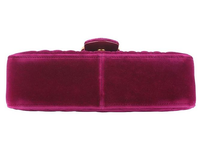 Gucci Borsa a tracolla GG Marmont in velluto trapuntato Medium Rosa - vista 6