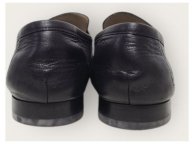 Hermès Mocassini da uomo Black Silver Logo Paris Nero - vista 7