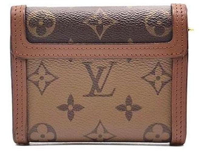 Louis Vuitton Cartera Compacta Monogram Dolphin Castaño - vista 3
