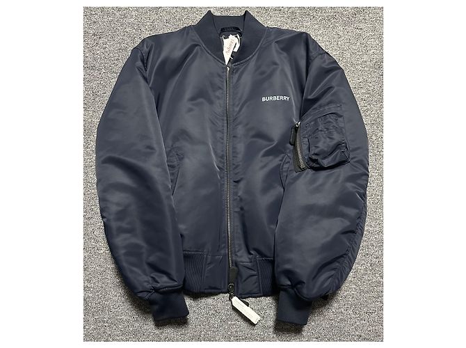 Burberry Nylon-Bomberjacke mit Logo-Print Schwarz - Ansicht 3