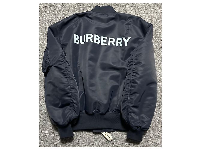Burberry Nylon-Bomberjacke mit Logo-Print Schwarz - Ansicht 4