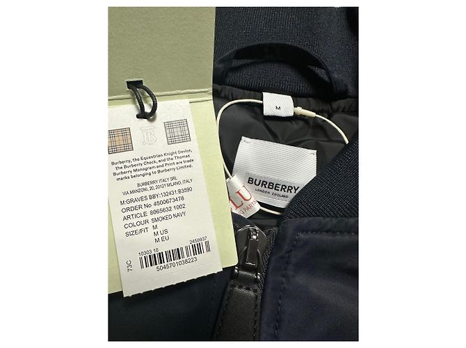 Burberry Nylon-Bomberjacke mit Logo-Print Schwarz - Ansicht 5