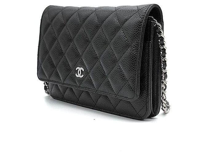 Chanel Mini borsa a tracolla WOC in Caviar Nero - vista 2
