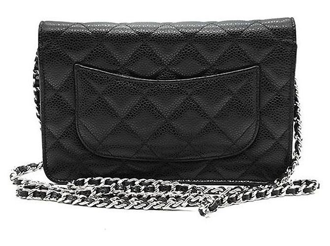 Chanel Mini borsa a tracolla WOC in Caviar Nero - vista 3