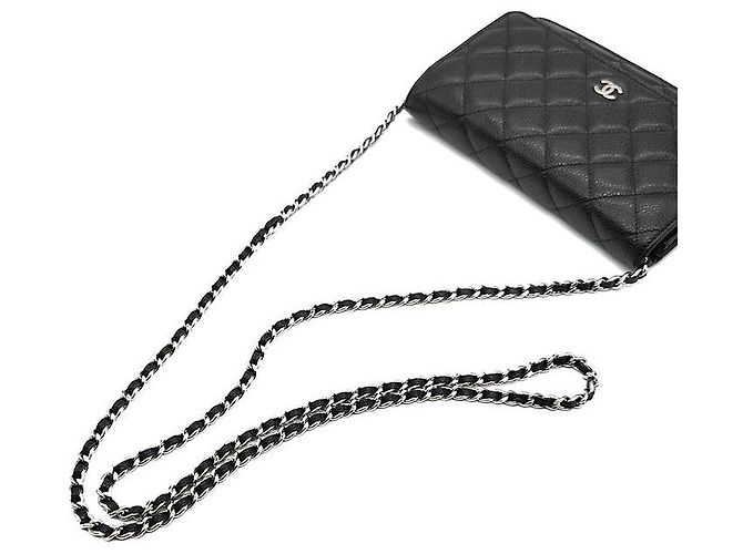 Chanel Mini borsa a tracolla WOC in Caviar Nero - vista 5
