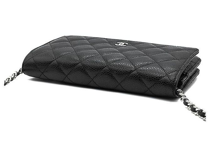 Chanel Mini borsa a tracolla WOC in Caviar Nero - vista 6