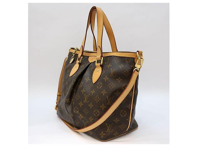 Louis Vuitton Borsa a Spalla Palermo PM in Monogram Canvas Marrone - vista 2