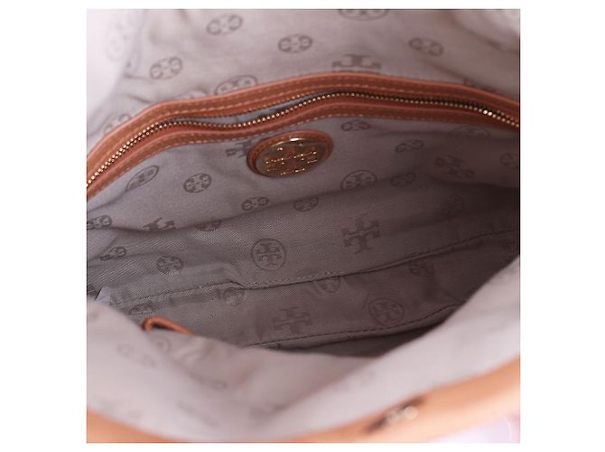 Tory Burch Borsa a tracolla Beige con logo e patta Marrone - vista 12