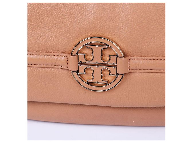 Tory Burch Borsa a tracolla Beige con logo e patta Marrone - vista 3