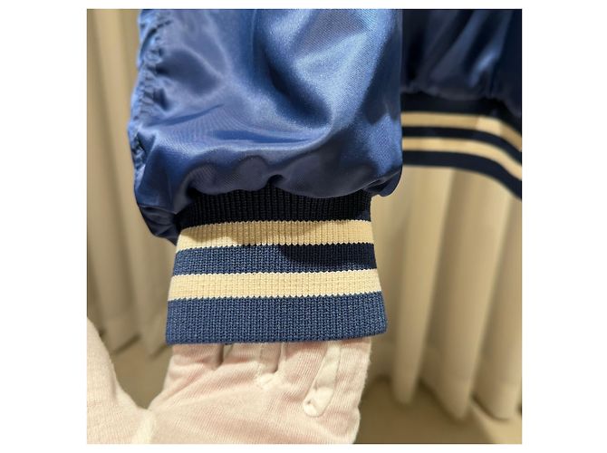 Céline Chaqueta Bomber Oversized de Teddy Azul Marino con Capucha - vista 4