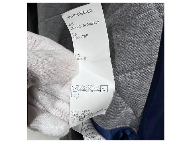Céline Chaqueta Bomber Oversized de Teddy Azul Marino con Capucha - vista 8