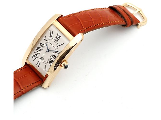 Cartier Orologio Tank American Watch Large da uomo Automatico Marrone - vista 16