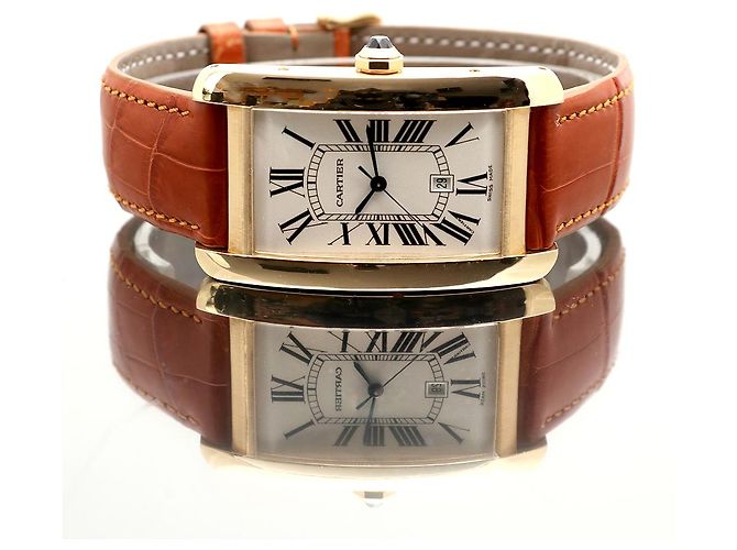 Cartier Orologio Tank American Watch Large da uomo Automatico Marrone - vista 17
