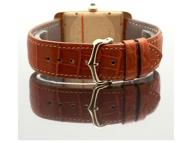 Cartier Orologio Tank American Watch Large da uomo Automatico Marrone - vista 19