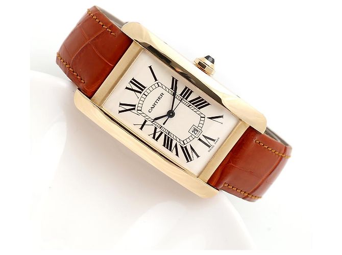 Cartier Orologio Tank American Watch Large da uomo Automatico Marrone - vista 20